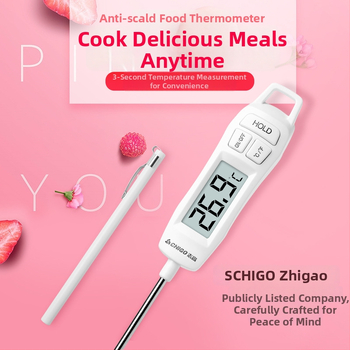 Chigo Visoko precizan elektronički termometar za hranu s sondom za tekućine, raspon -50°C do 300°C