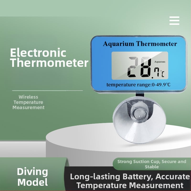 Аквариумен воден термометър – ABS материал, термометър за аквариум, измерва температурата в аквариума