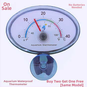 Termometar za akvarij - visoka preciznost, kompaktni podvodni model, vodootporan, pričvršćivanje pomoću usisne čašice i ljepila