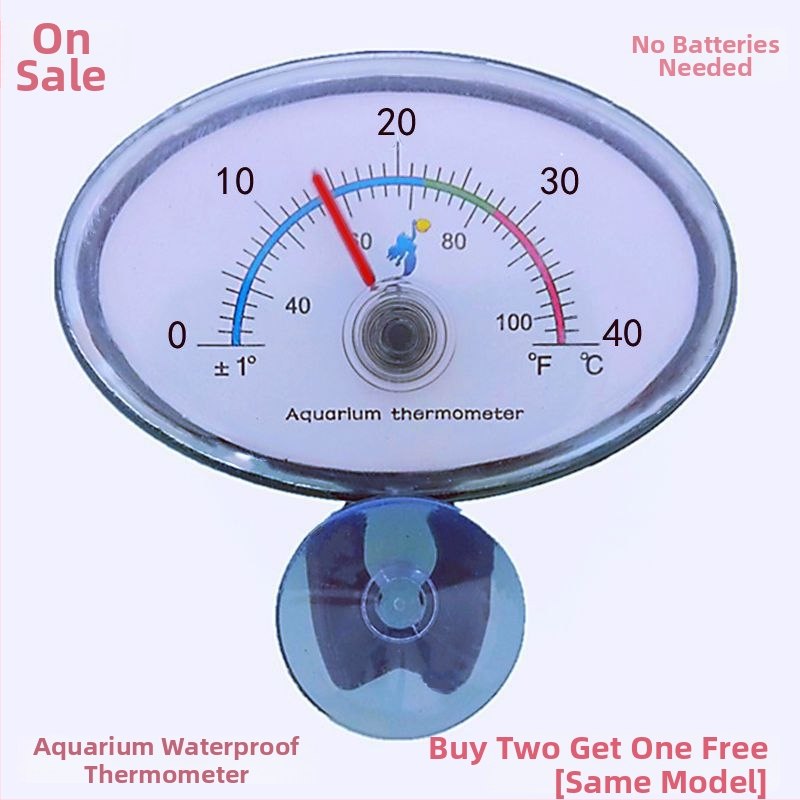 Termometar za akvarij - visoka preciznost, kompaktni podvodni model, vodootporan, pričvršćivanje pomoću usisne čašice i ljepila
