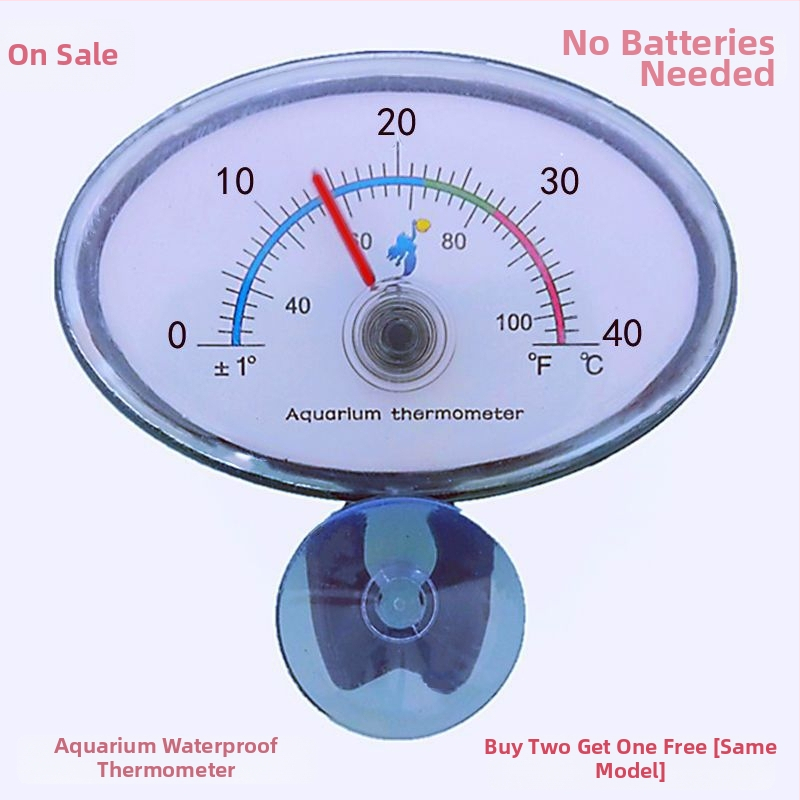 Termometar za akvarij - visoka preciznost, kompaktni podvodni model, vodootporan, pričvršćivanje pomoću usisne čašice i ljepila