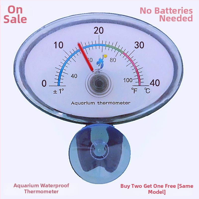Termometar za akvarij - visoka preciznost, kompaktni podvodni model, vodootporan, pričvršćivanje pomoću usisne čašice i ljepila