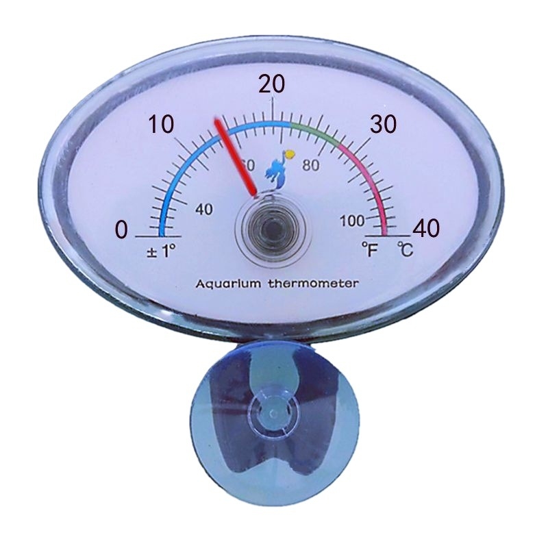 Termometar za akvarij - visoka preciznost, kompaktni podvodni model, vodootporan, pričvršćivanje pomoću usisne čašice i ljepila