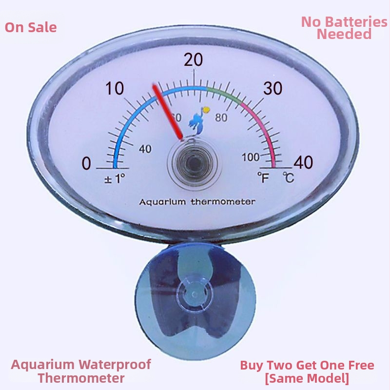 Termometar za akvarij - visoka preciznost, kompaktni podvodni model, vodootporan, pričvršćivanje pomoću usisne čašice i ljepila
