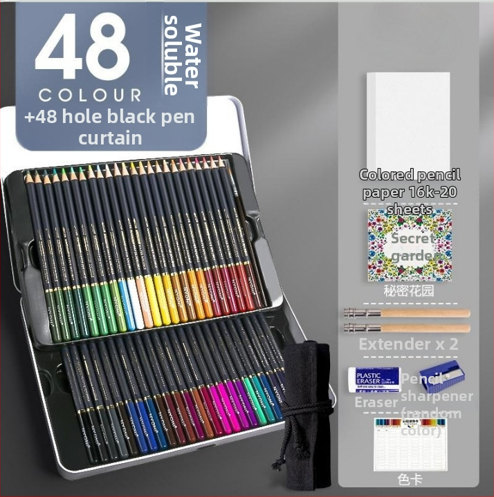 Neoni olejové ceruzky sada, kovové puzdro, HB jadro, základné balenie, na maľovanie a kreslenie