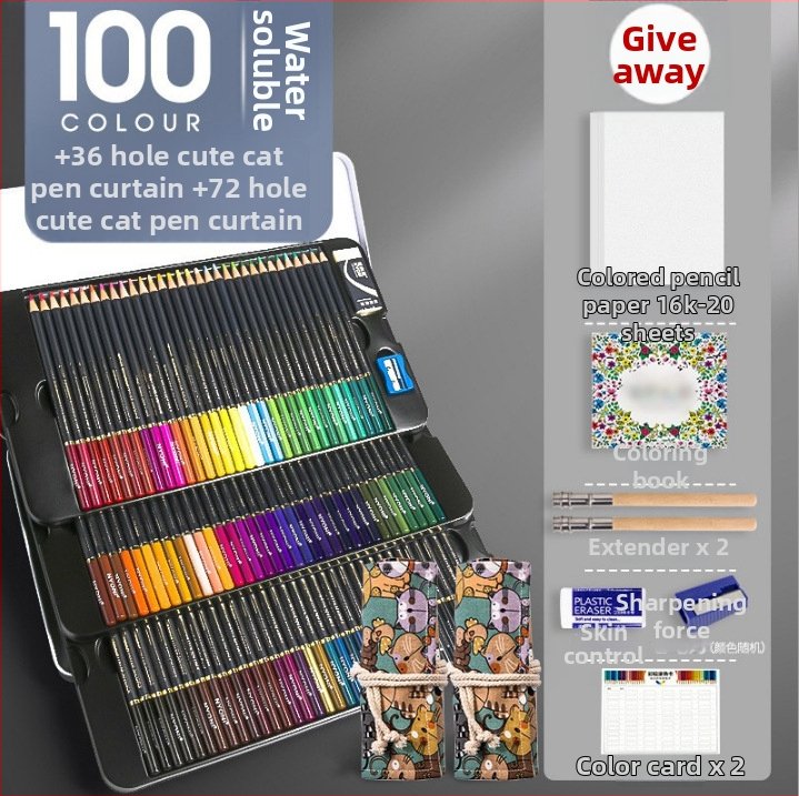 Neoni olejové ceruzky sada, kovové puzdro, HB jadro, základné balenie, na maľovanie a kreslenie