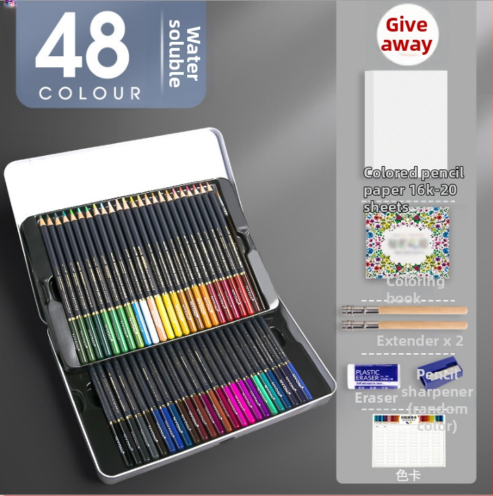 Neoni olejové ceruzky sada, kovové puzdro, HB jadro, základné balenie, na maľovanie a kreslenie