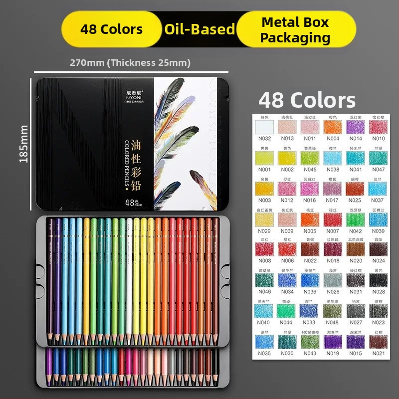 Neoni olejové ceruzky sada, kovové puzdro, HB jadro, základné balenie, na maľovanie a kreslenie