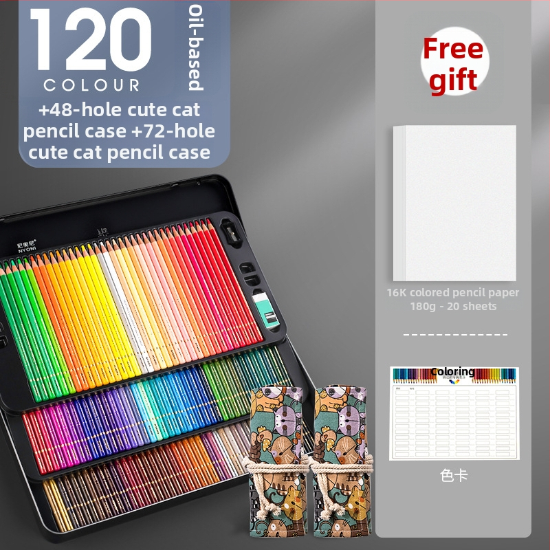 Neoni olejové ceruzky sada, kovové puzdro, HB jadro, základné balenie, na maľovanie a kreslenie