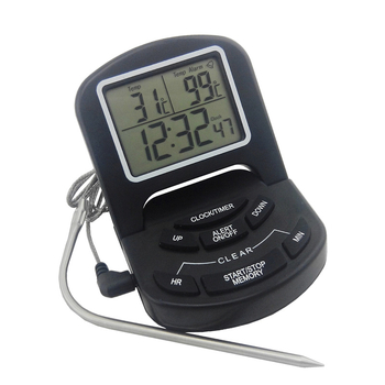 Elektronički termometar za pećnicu s tajmerom, za pečenje, karamelizaciju šećera i mjerenje temperature mesa