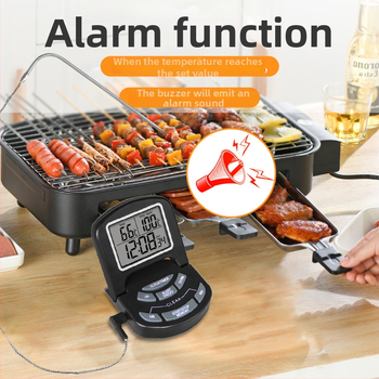 Elektronički termometar za pećnicu s tajmerom, za pečenje, karamelizaciju šećera i mjerenje temperature mesa