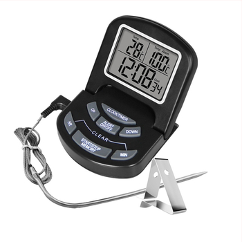 Elektronički termometar za pećnicu s tajmerom, za pečenje, karamelizaciju šećera i mjerenje temperature mesa