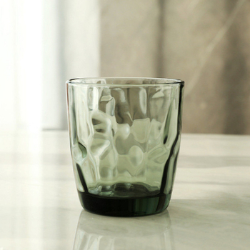 Set čaša za četkicu i vodu za usta od stakla soda-lime, cilindričnog oblika, jednovojni uzorak, moderan minimalistički stil, šest komada