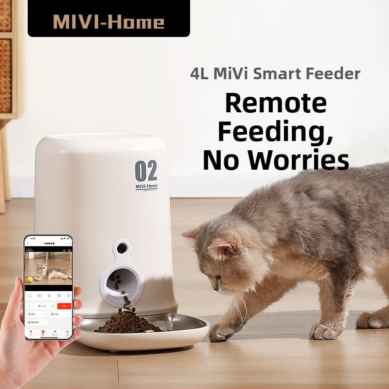 Pametni hranilnik za kućne ljubimce za mačke i pse, s odvojivim dizajnom, jednostavan za čišćenje, vremensko dozirano hranjenje, upravljanje daljinskim putem i putem aplikacije