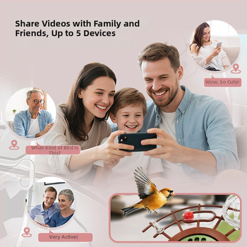 Vanjska solarna hranilica za ptice s kamerom, automatsko hranjenje i upravljanje putem aplikacije, s odvojivim dizajnom