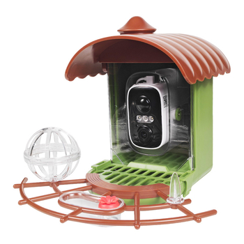 Vanjska solarna hranilica za ptice s kamerom, automatsko hranjenje i upravljanje putem aplikacije, s odvojivim dizajnom