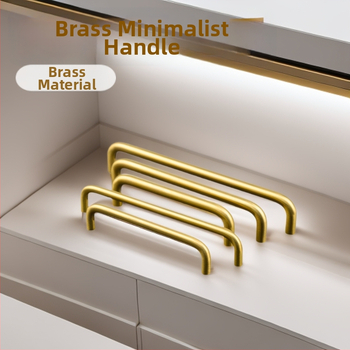 Rućka za vrata ormara – nordijski mesing, kovano, moderni minimalistički stil, model 53HB