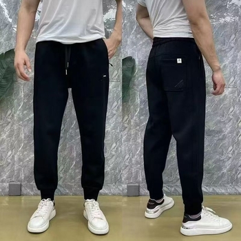 Muške casual ravne hlače s visokim strukom, gusta tkanina, bambus vlakno, japanski retro stil