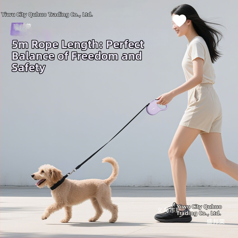 Αναδιπλόμενη νάιλον λουρί σκύλου για μεσαίου μεγέθους σκύλους με κλείδωμα ενός κουμπιού