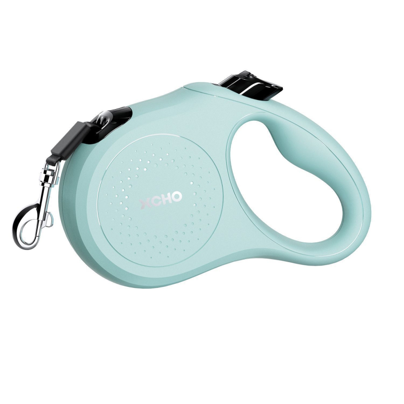 Αναδιπλόμενη νάιλον λουρί σκύλου για μεσαίου μεγέθους σκύλους με κλείδωμα ενός κουμπιού