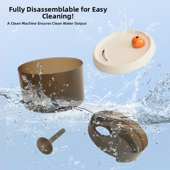 Posuda za vodu za kućne ljubimce s velikim kapacitetom, automatsko filtriranje i cirkulacija, otporna na prevrnuće, keramička, za mačke, odvojiva