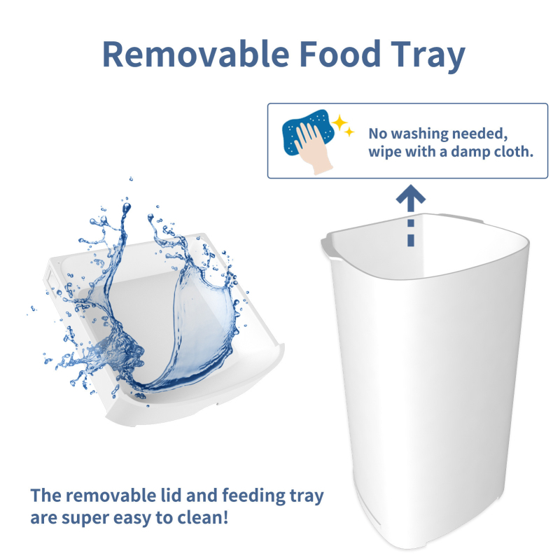 Pametna hranilica za kućne ljubimce s upravljačem na tipke, vremenski i porcijski način hranjenja, bez interneta, kapacitet 7,5 L