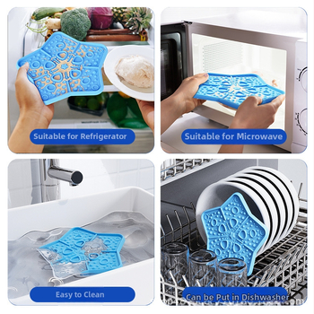 Σιλικονούχο λικ πάτ με μπολ αργής σίτισης, με βεντούζα, σε σχήμα αστέρα, για σκύλους και γάτες