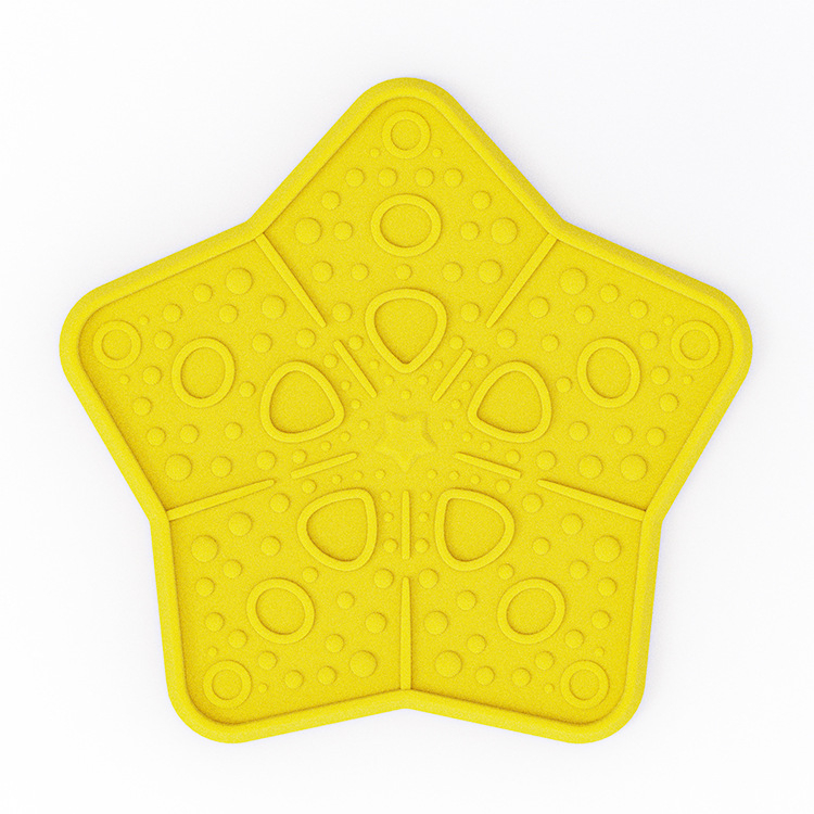 Σιλικονούχο λικ πάτ με μπολ αργής σίτισης, με βεντούζα, σε σχήμα αστέρα, για σκύλους και γάτες