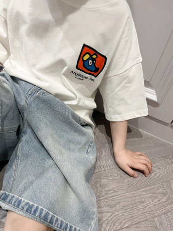 Dječja majica s japanskim stilom i slatkom ilustracijom, unisex, kratki rukav, 95% pamuk, za djecu 3-8 godina, ljeto 2025