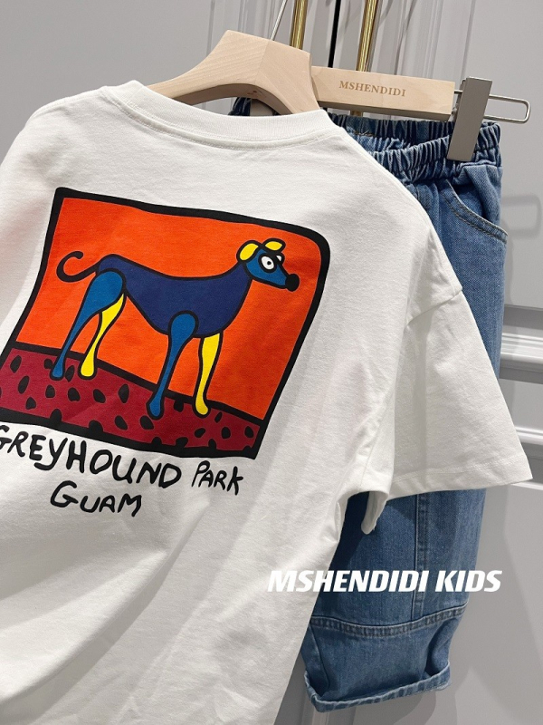 Dječja majica s japanskim stilom i slatkom ilustracijom, unisex, kratki rukav, 95% pamuk, za djecu 3-8 godina, ljeto 2025