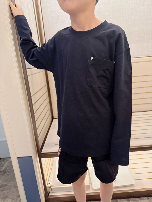 Dječje pamučno T-majica s džepom, okrugli izrez, 100% pamuk, anti miris, kratke rukave