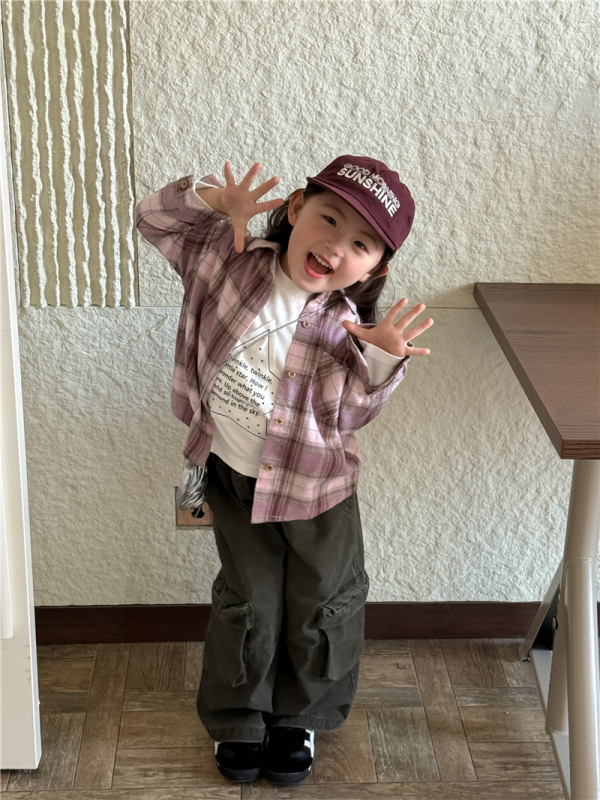 Tricou pentru copii cu broderie patch în formă de stea cu cinci colțuri, mânecă lungă, guler rotund, stil coreean, bumbac