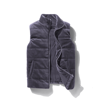 Γιλέκο με σταθερό γιακά, φερμουάρ, χαλαρή γραμμή, πλαϊνές τσέπες