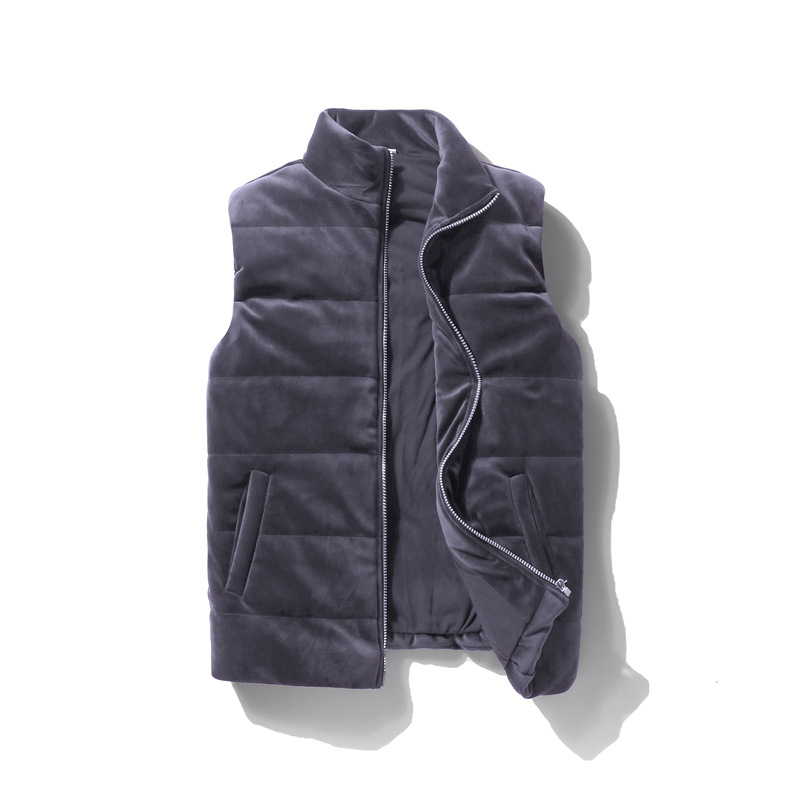 Γιλέκο με σταθερό γιακά, φερμουάρ, χαλαρή γραμμή, πλαϊνές τσέπες