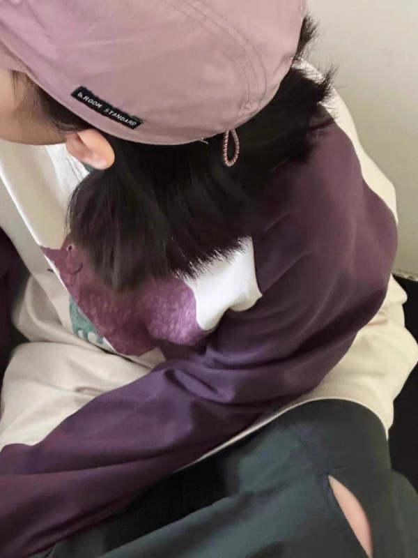 Dječja majica s dugim rukavima u korejskom stilu, 100% pamuk, crtani uzorak, okrugli izrez