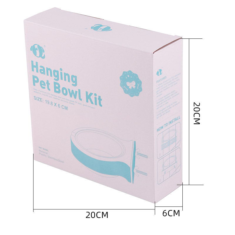 Viseća posuda za hranjenje za kućne ljubimce od nehrđajućeg čelika, otporna na prevrnuće, za pse i mačke