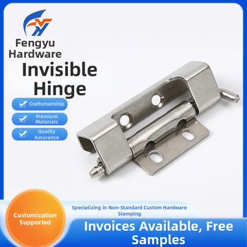 Skriveni šark od nehrđajućeg čelika za ormariće, SUS201/SUS304/SUS316, elektroforetska završna obrada, moderni minimalistički stil