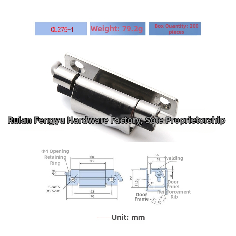 Skriveni šark od nehrđajućeg čelika za ormariće, SUS201/SUS304/SUS316, elektroforetska završna obrada, moderni minimalistički stil