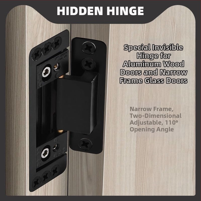 Dvodimenzionalno podesivi skriveni šarnir za aluminijsko-drvena vrata uskog profila, cinkov legura, marka Noca