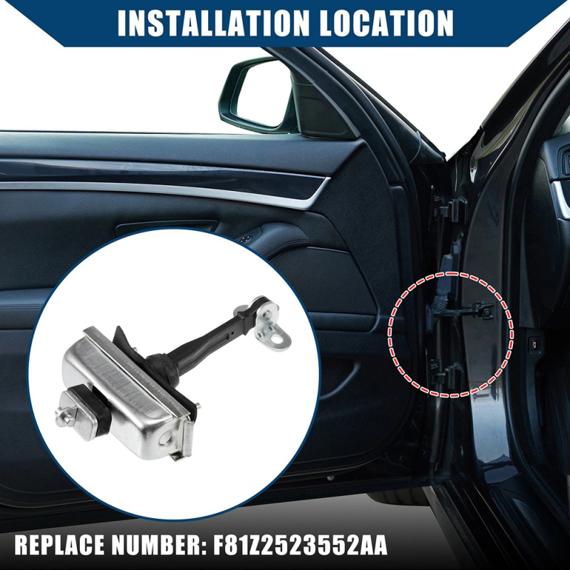 Limitator de ușă pentru Ford F-250 Super Duty (1999–2016), piesă F81Z-2523552-AA, marca Hjl