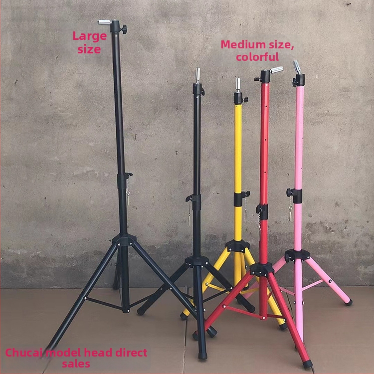 Glava za lutku za periku s tripodom – duga svila kosa, duge kovrče s ofinou, može se bojiti, podrška oblikovanju glave