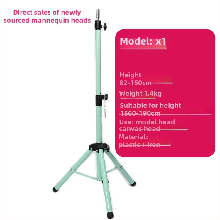 Glava za lutku za periku s tripodom – duga svila kosa, duge kovrče s ofinou, može se bojiti, podrška oblikovanju glave