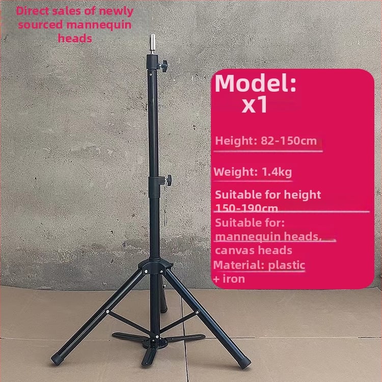 Glava za lutku za periku s tripodom – duga svila kosa, duge kovrče s ofinou, može se bojiti, podrška oblikovanju glave