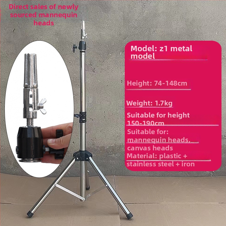 Glava za lutku za periku s tripodom – duga svila kosa, duge kovrče s ofinou, može se bojiti, podrška oblikovanju glave