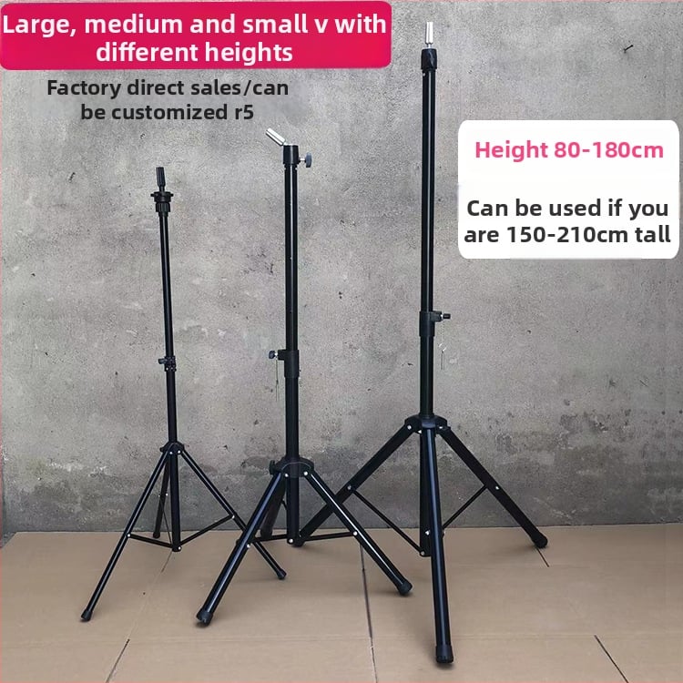 Glava za lutku za periku s tripodom – duga svila kosa, duge kovrče s ofinou, može se bojiti, podrška oblikovanju glave