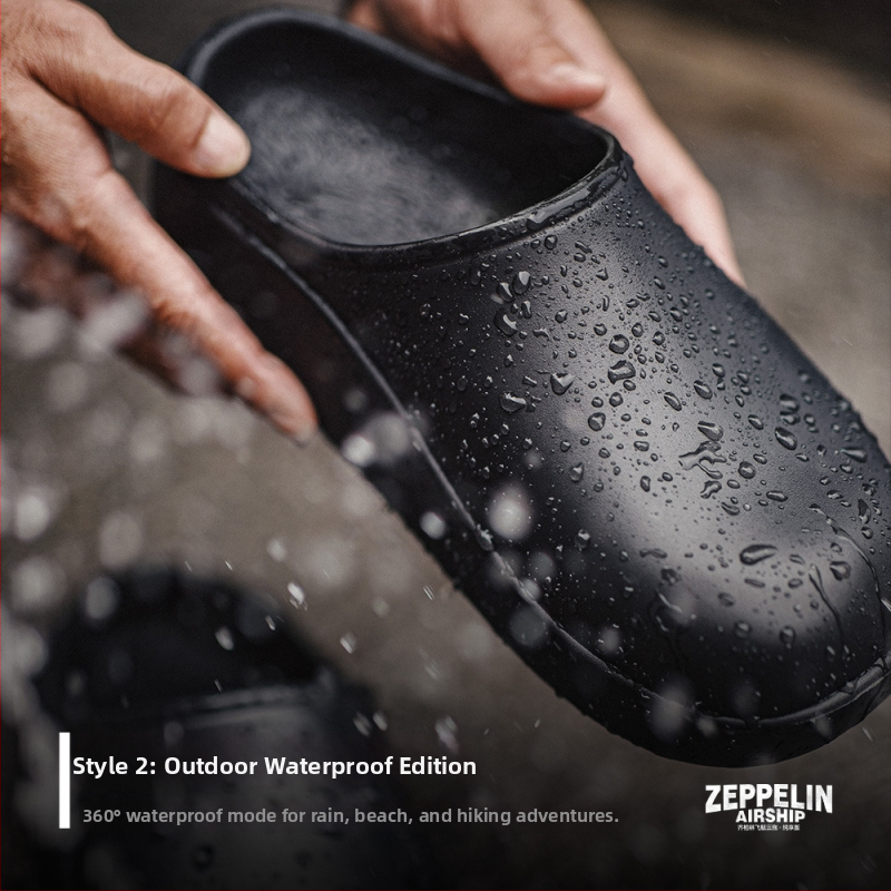 Férfi EVA klumpa vastag talppal, vízálló, slip-on, kültéri nyári papucs