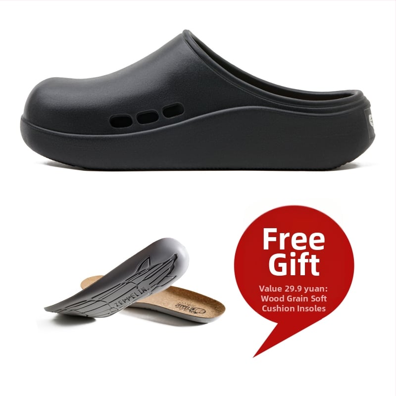 Férfi EVA klumpa vastag talppal, vízálló, slip-on, kültéri nyári papucs