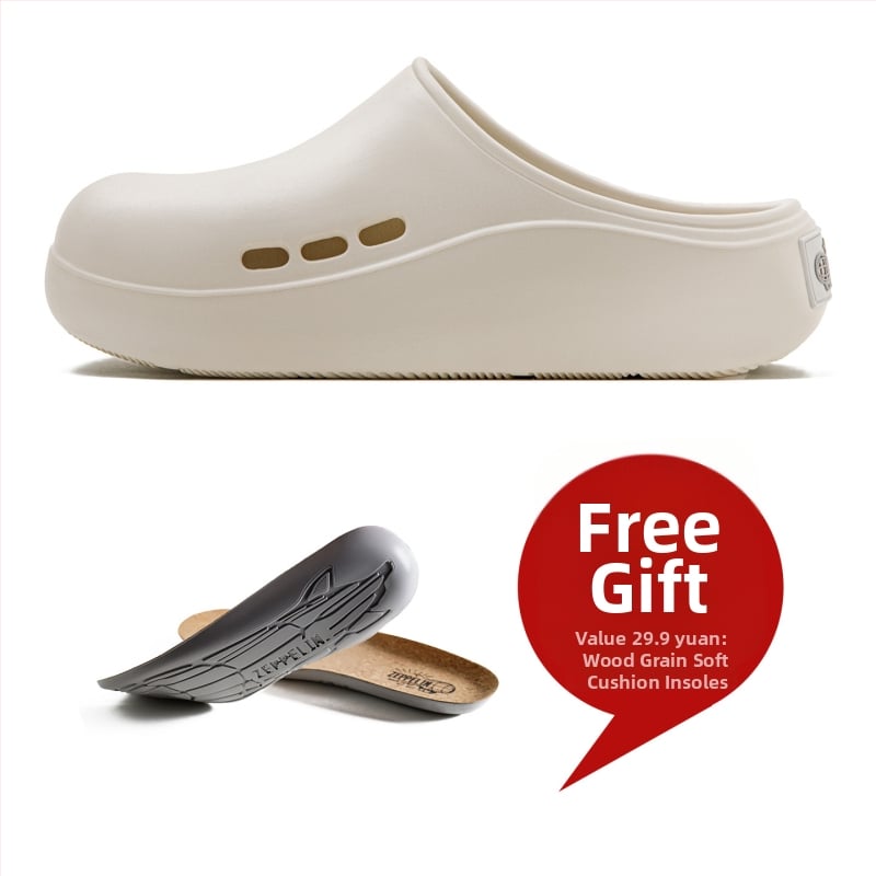 Férfi EVA klumpa vastag talppal, vízálló, slip-on, kültéri nyári papucs