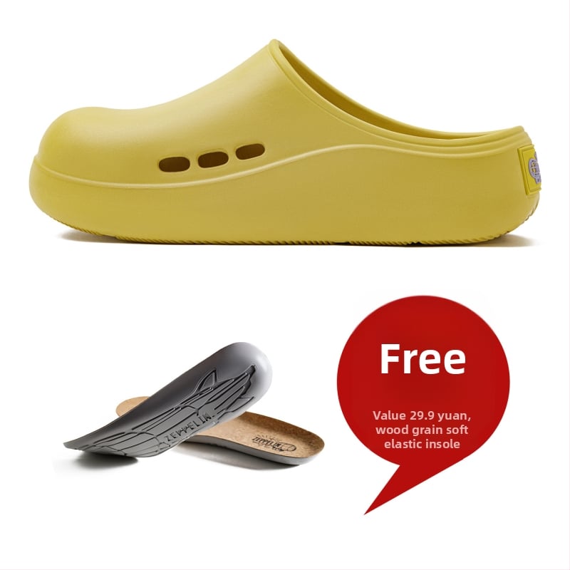 Férfi EVA klumpa vastag talppal, vízálló, slip-on, kültéri nyári papucs