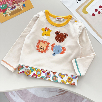 Dječje T‑shirt, unisex, japanski stil, dugi rukav, okrugli izrez, 90% pamuk